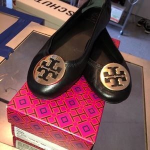 Tory Burch Minnie Travel Leather Ballet Flats